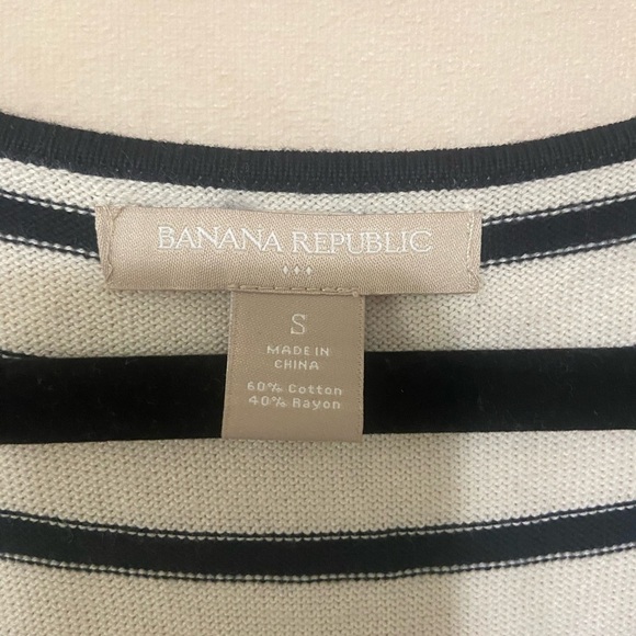 Banana Republic LIKE NEW lightweight stripe knit sleeveless sweater dress S - Picture 4 of 4